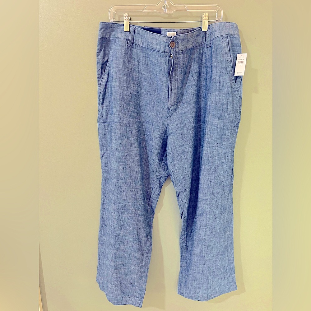 GAP Chambray Blue Wide Leg Pants